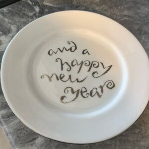 Crate & Barrel  and a happy New Year dessert plates